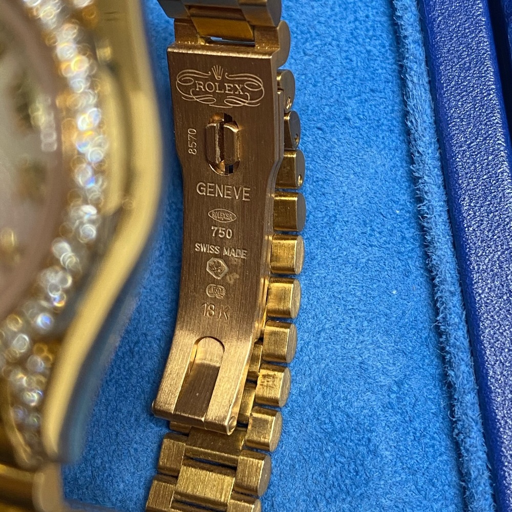 Rolex president 18k gold diamond watch - Picture 5 of 16
